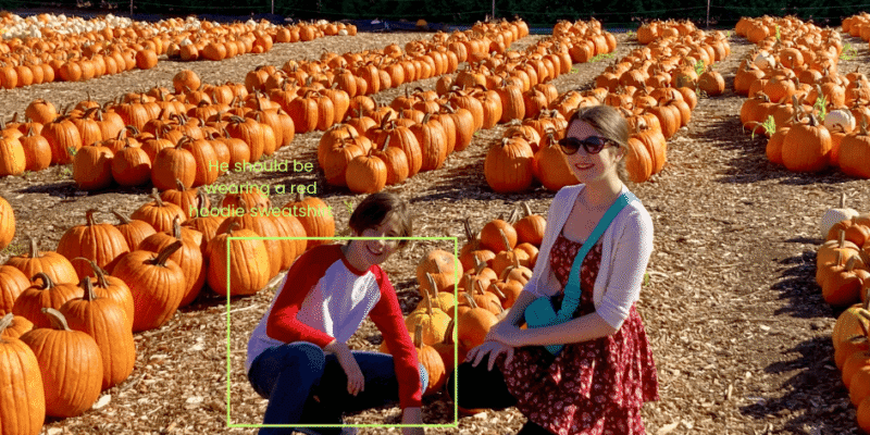 Kids in a pumpkin patch - image in Canva and Nano Banana